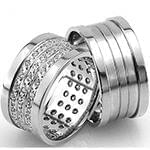 حلقه طلای ست ازدواج با نگین الماس تراش برلیان مدل: srd1361