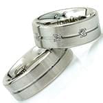 حلقه طلای ست ازدواج با نگین الماس تراش برلیان مدل: srd1365