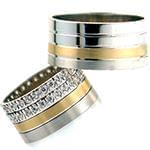 حلقه طلای ست ازدواج با نگین الماس تراش برلیان مدل: srd1367