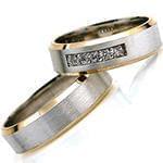 حلقه طلای ست ازدواج با نگین الماس تراش برلیان مدل: srd1368