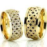 حلقه طلای ست ازدواج با نگین الماس تراش برلیان مدل: srd1372