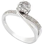 حلقه فلاور (flower) جواهر با نگین الماس تراش برلیان مدل : eng2136