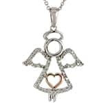 آویز بچه گانه جواهر با نگین الماس تراش برلیان طرح فرشته مدل: pgb2038