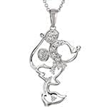 آویز بچه گانه جواهر با نگین الماس تراش برلیان طرح مینی ماوس مدل: pgb2048