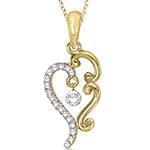 آویز طلای زرد با نگین الماس تراش برلیان: مدل pdb2150