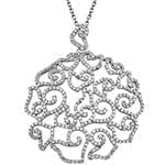 آویز طلای سفید با نگین الماس تراش برلیان: مدل pdb2151