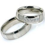 حلقه ست ازدواج طلا با نگین الماس تراش برلیان مدل: srd1386