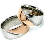 حلقه ست ازدواج طلا با نگین الماس تراش برلیان مدل: srd1387