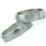 حلقه ست ازدواج طلا با نگین الماس تراش برلیان مدل: srd1388