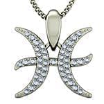 آویز ماه تولد طلا و جواهر با نگین الماس تراش برلیان طرح اسفند مدل: zpdf1001 