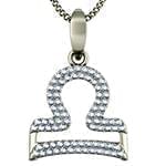 آویز ماه تولد طلا و جواهر با نگین الماس تراش برلیان طرح مهر مدل: zpdf1006