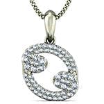 آویز ماه تولد طلا و جواهر با نگین الماس تراش برلیان طرح تیر مدل: zpdf1009