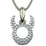 آویز ماه تولد طلا و جواهر با نگین الماس تراش برلیان طرح اردیبهشت مدل: zpdf1011