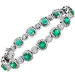 مدل دستبند طلا زنانه با نگین زمرد و الماس تراش برلیان مدل: bdf1220