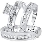 حلقه، پشت حلقه و حلقه مردانه ست با نگین الماس تراش برلیان و پرنس مدل: srd1398