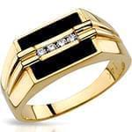 انگشتر طلا و جواهر با نگین انیکس و الماس تراش برلیان: مدل rgm1479