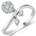 حلقه و انگشتر فلاور (flower) جواهر با نگین الماس تراش برلیان مدل : eng2160