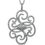 آویز طلای سفید با نگین الماس تراش برلیان: مدل pdb2184