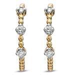 گوشواره طلا و جواهر با نگین الماس تراش برلیان مدل: ebf2119