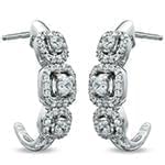 گوشواره طلا و جواهر با نگین الماس تراش برلیان مدل: ebf2120