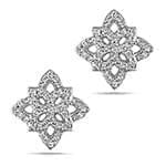 گوشواره طلا و جواهر با نگین الماس تراش برلیان مدل: ebf2124