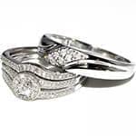 حلقه، پشت حلقه و حلقه مردانه ست با نگین الماس تراش برلیان مدل: srd1492