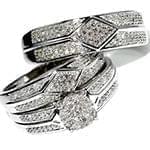 حلقه، پشت حلقه و حلقه مردانه ست با نگین الماس تراش برلیان مدل: srd1494