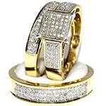 حلقه، پشت حلقه و حلقه مردانه ست با نگین الماس تراش برلیان مدل: srd1495