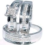 حلقه، پشت حلقه و حلقه مردانه ست با نگین الماس تراش برلیان مدل: srd1496