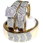 حلقه، پشت حلقه و حلقه مردانه ست با نگین الماس تراش برلیان مدل: srd1497