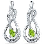 گوشواره طلا و جواهر با نگین زبرجد و الماس تراش برلیان مدل: edf1378