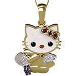 آویز ماه بهمن کودکانه با نگین الماس تراش برلیان، انیکس، یاقوت قرمز، کبود و سیترین مدل: zpdf1038