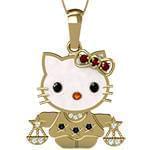 آویز ماه مهر کودکانه با نگین الماس تراش برلیان، انیکس، یاقوت قرمز و کبود مدل: zpdf1042