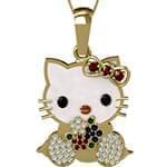 آویز ماه شهریور کودکانه با نگین الماس تراش برلیان، انیکس، یاقوت قرمز، کبود، زمرد و سیترین مدل: zpdf1043