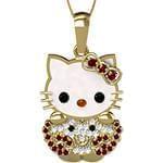 آویز ماه تیر کودکانه با نگین الماس تراش برلیان، انیکس، یاقوت قرمز و سیترین مدل: zpdf1045