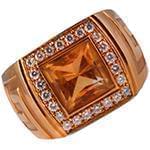 مدل انگشتر ورساچی طلا و جواهر با نگین سیترین و برلیان : مدل rgm1509