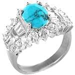 انگشتر فیروزه طلا و جواهر با نگین الماس تراش برلیان و باگت: مدل rgf1534