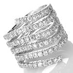 مدل انگشتر برلیان زنانه با طلای سفید 18 عیار: مدل wrdf2115