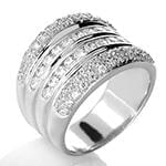 مدل انگشتر طلای سفید زنانه با نگین الماس تراش برلیان: مدل wrdf2120