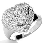 مدل انگشتر زنانه طلای زرد با نگین الماس تراش برلیان طرح قلب: مدل wrdf2123