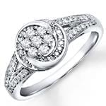 مدل انگشتر زنانه فلاور (flower) جواهر با نگین الماس تراش برلیان مدل : eng2189