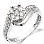 مدل حلقه فلاور (flower) طلا با نگین الماس تراش برلیان مدل : eng2193