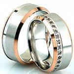 حلقه ست طلای عروس با نگین الماس تراش برلیان مدل: srd14191