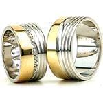 حلقه ست طلای عروس با نگین الماس تراش برلیان مدل: srd10420