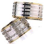 حلقه ست طلای عروس با نگین الماس تراش برلیان مدل: srd1423