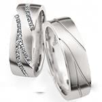 حلقه ست طلای عروس با نگین الماس تراش برلیان مدل: srd1427