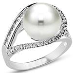 انگشتر طلا و جواهر با نگین مروارید و الماس تراش برلیان: مدل rgf1477