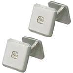 دکمه سردست طلا سفید با نگین الماس تراش برلیان مدل: cdm1153