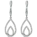 گوشواره طلا و جواهر با نگین الماس تراش برلیان مدل: ebf2128