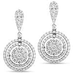 گوشواره طلا و جواهر با نگین الماس تراش برلیان مدل: ebf2134